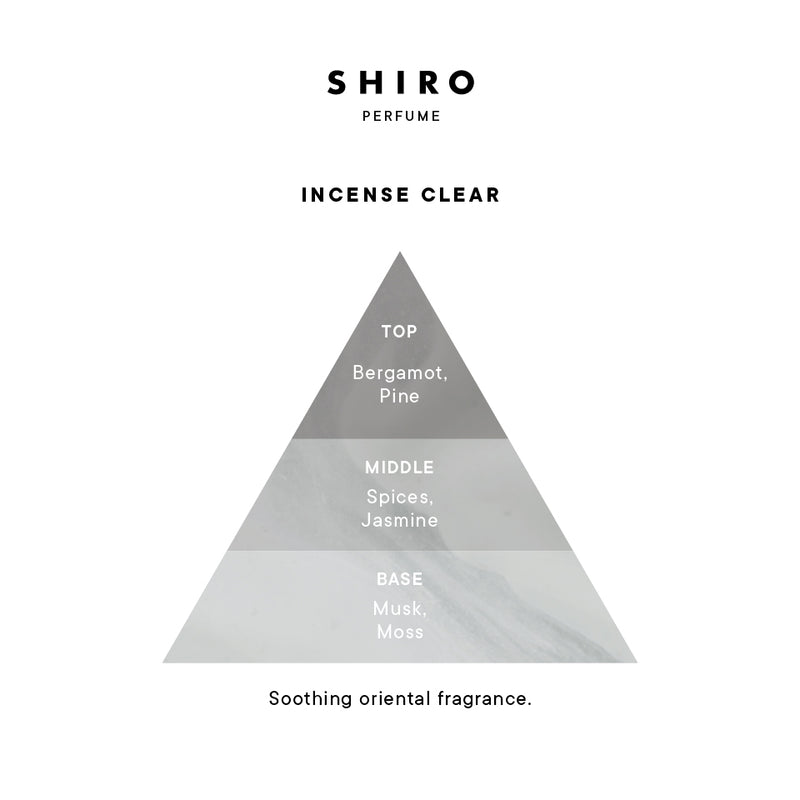 SHIRO PERFUME INCENSE CLEAR – SHIRO UK Online Store
