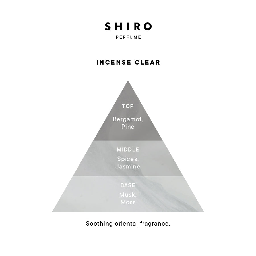 SHIRO INCENSE CLEAR インセンスクリア 100ml perfume_img_incense_triangle_9