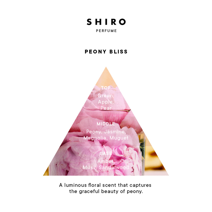 PEONY BLISS EAU DE PARFUM (100mL/50mL) – SHIRO UK Online Store